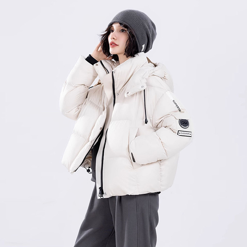2025年冬季新款时尚百搭高级感面包服加厚保暖羽绒服女短款90鸭绒|undefined