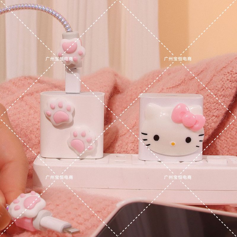 かわいいデータケーブル保護カバー携帯電話充電器ヘッド Apple vivo Huawei oppo に適した破損や巻きつきを防止|undefined