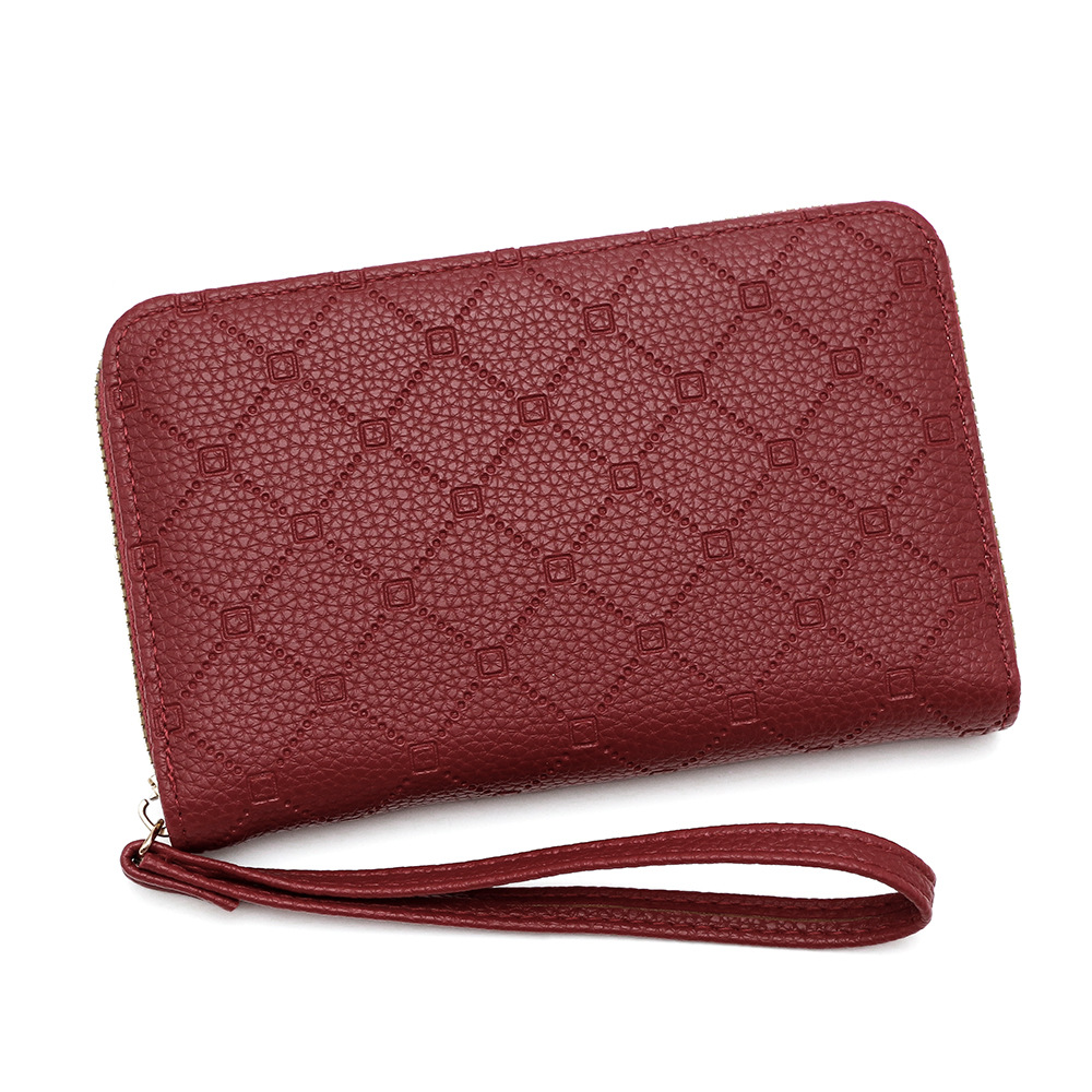 Nuevo bolso de cambio de mujer coreano simple bolso de tarjetas de gran capacidad bolso de mano con cremallera bolso de teléfono móvil bolso de licencia de conducir