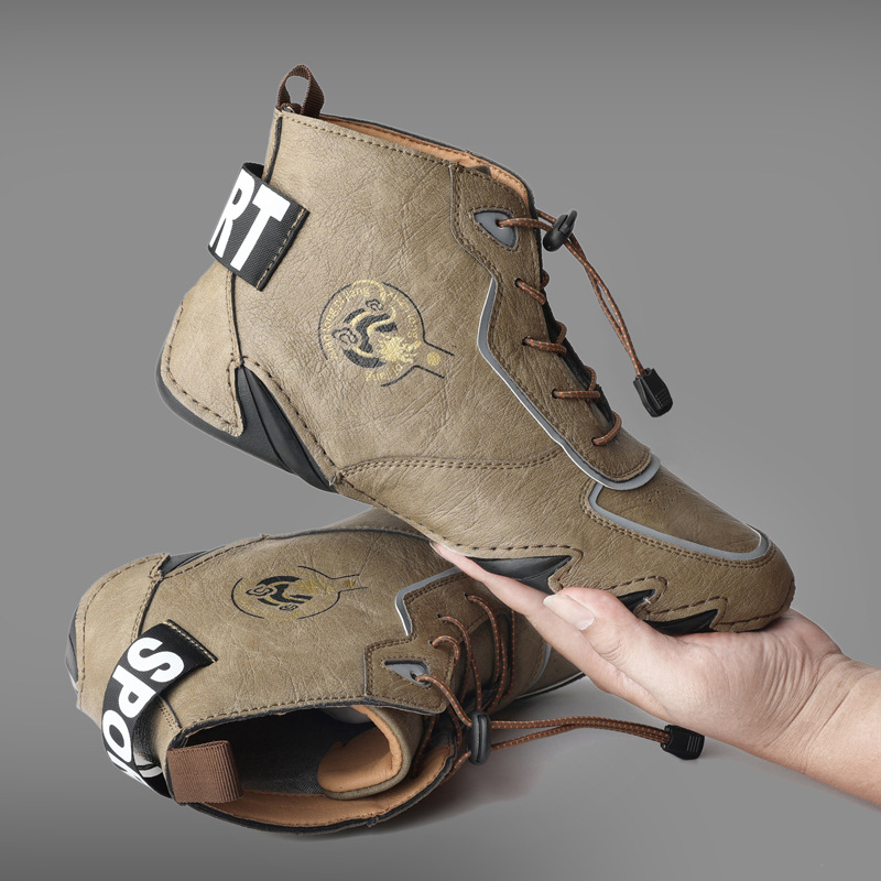 Amazon Hot Selling Autumn and Winter Cross-border plus size Men's High Top Casual Explosions Martin Boots Cotton Warm Men's Shoes