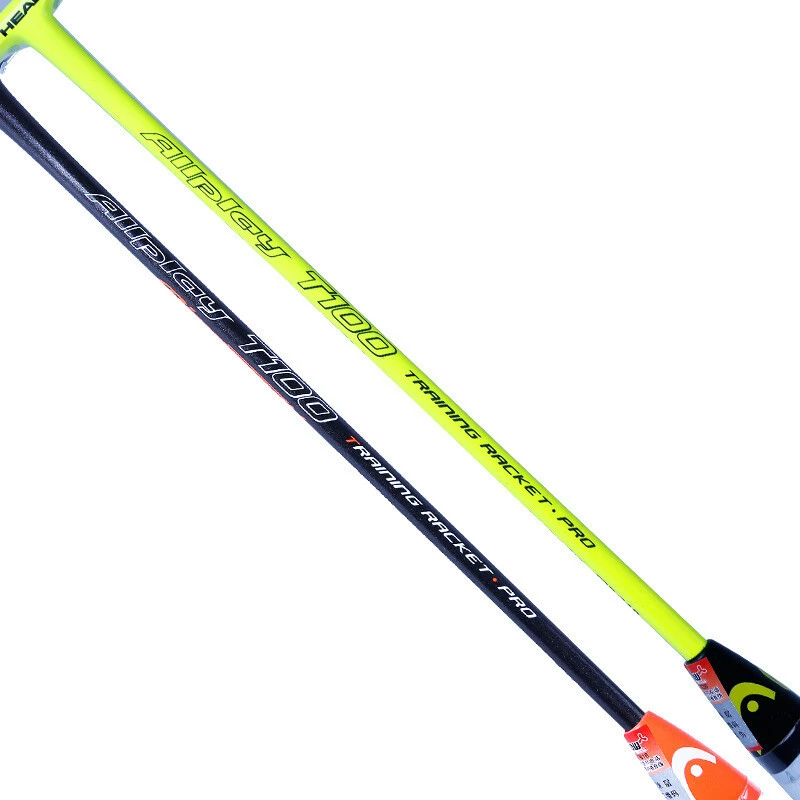 HEAD 羽毛球拍 全碳 中杆 训练 竞赛 羽毛球拍 T100 黑黄