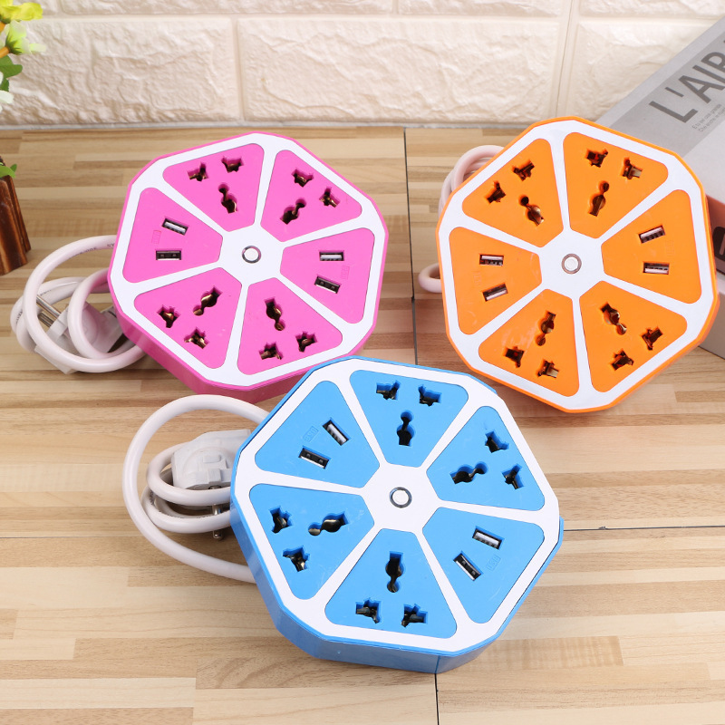 多孔位水果接线板桌面插板usb插座智能排插欧规插座批发