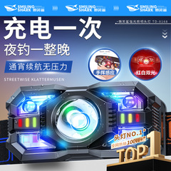 跨境户外感应式夜钓头戴灯迷你聚泛光ABS头灯红白双光迷你头灯便