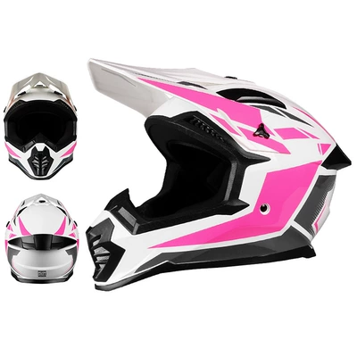 Motosiklet kaskı (dəbilqə) Foreign Trade Exclusive Full-Face Helmets for - 601-pink-flying-wing-s53-54