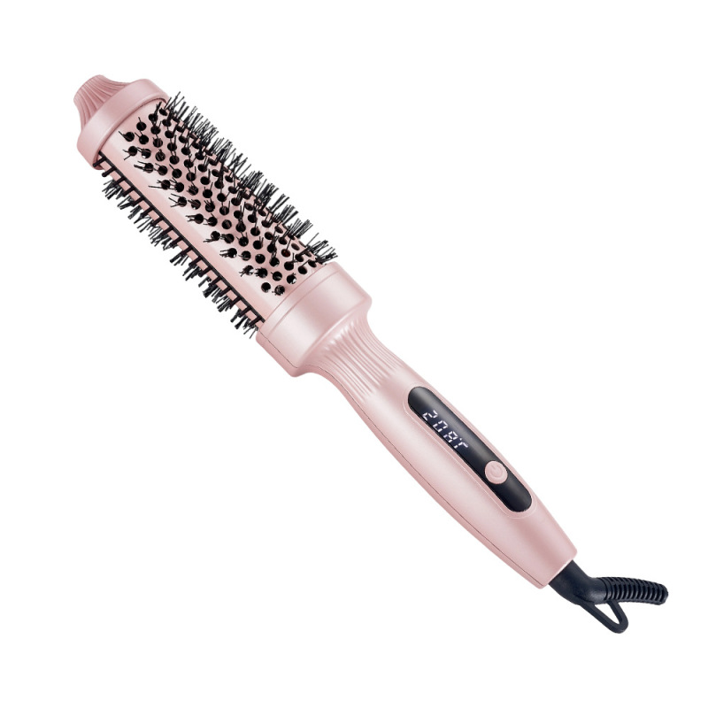 ヘアカーリングコームクロスボーダーLCDヘアカーリングアイロンは髪を傷つけませんローラーコーム電気加熱ストレートヘアコームストレートとカーリング両用ヘアアイロン|undefined