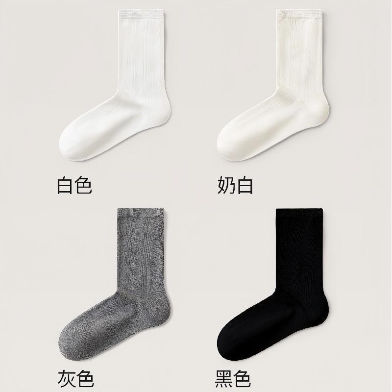 袜子女秋冬季吸汗堆堆袜松口棉袜洞洞鞋白色无骨月子袜配小皮鞋|undefined
