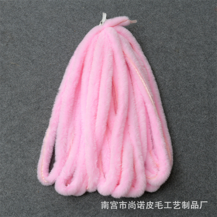 Tira de lana de conejo imitación Rex tira de lana artificial al por mayor de fábrica Tang traje Hanfu piel borde ropa hat tira zapato brazalete tira de lana de imitación