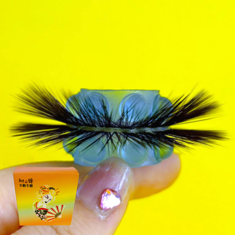 [투명 블루 입자 세트] + 튀긴 윗머리와 생머리 2겹