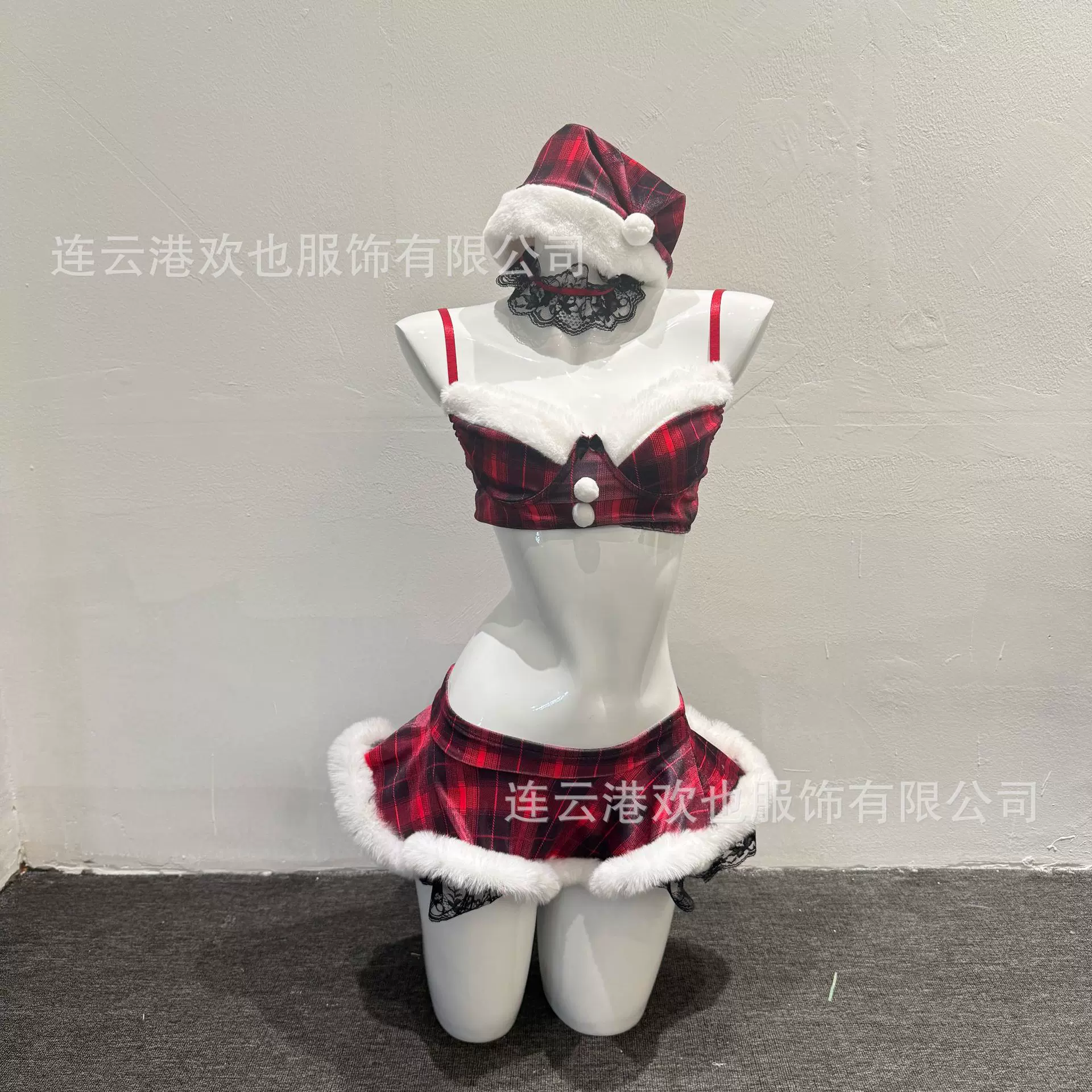 欢也情趣内衣新年性感睡衣女跨年cos战袍纯欲jk制服红色圣诞装