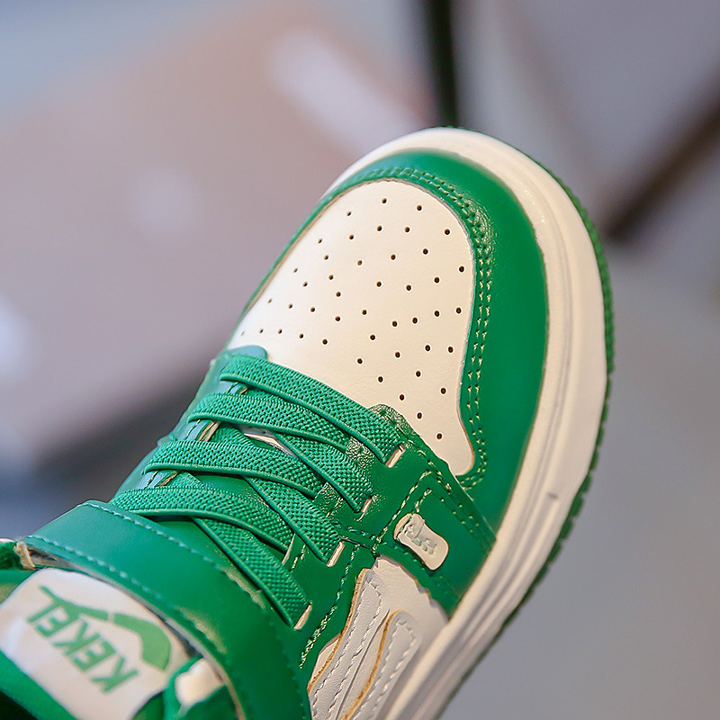 Barn högtopp sportsko Trend 2023 Höst Ny Student Läder Panel Sh för pojkar och flickor Halkfri Casual_voghion.com