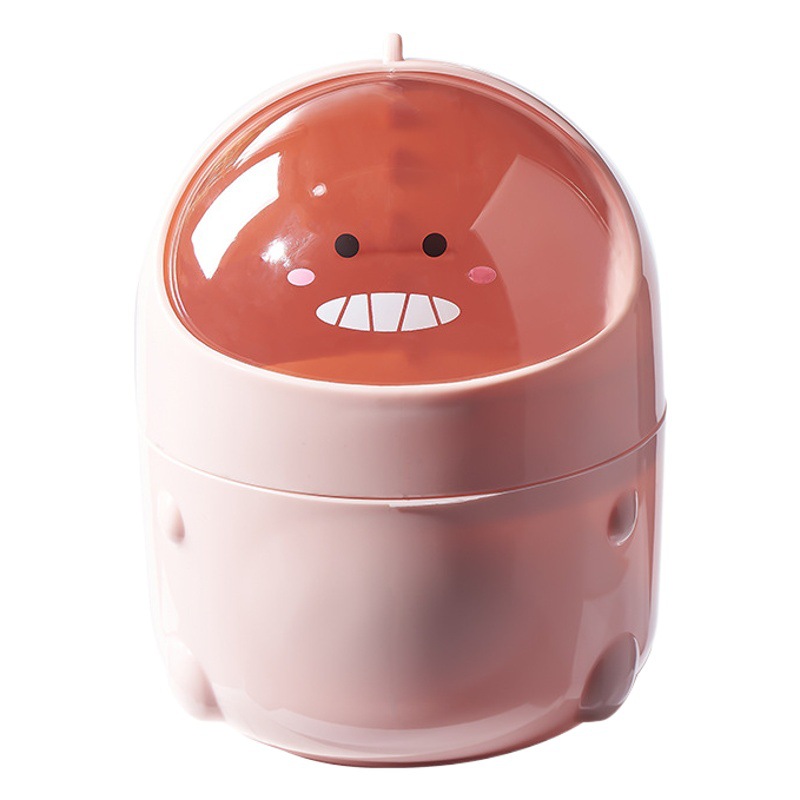 Escritorio creativo basura pequeño dinosaurio Oficina mecedora tapa de almacenamiento cubo estudiante dormitorio cabecera mini papelera