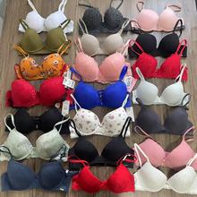 欧美单库存清仓处理 蕾丝带钢圈聚拢调整型上薄下厚女士文胸