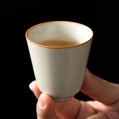 米黄汝窯主人杯単一茶碗個人専用カップ