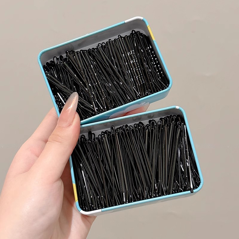 Clip negro en forma de U para el cabello fijo pinzas de cejas 2025 nuevos pinzas de cabello simples pinzas de cabello cortadas pinzas laterales