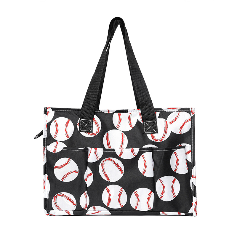 Cross-Border Popular Football Canvas Handbag Women's Large-Capacity Tote Bag Business Trip Travel Storage Handbag Wholesale