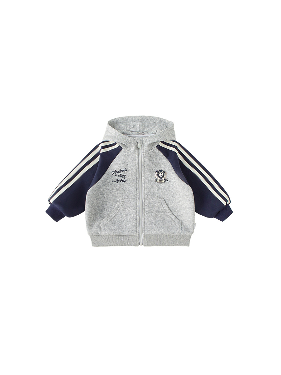 Yubao ropa infantil chaqueta con capuz para niños primavera nueva ropa de primavera chaqueta de niños color cremallera cardigan