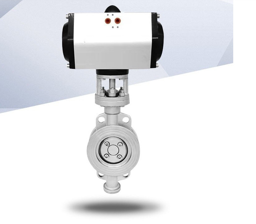 气动硬密封对夹蝶阀 D673W-16P 通经DN40-DN1400 不锈钢