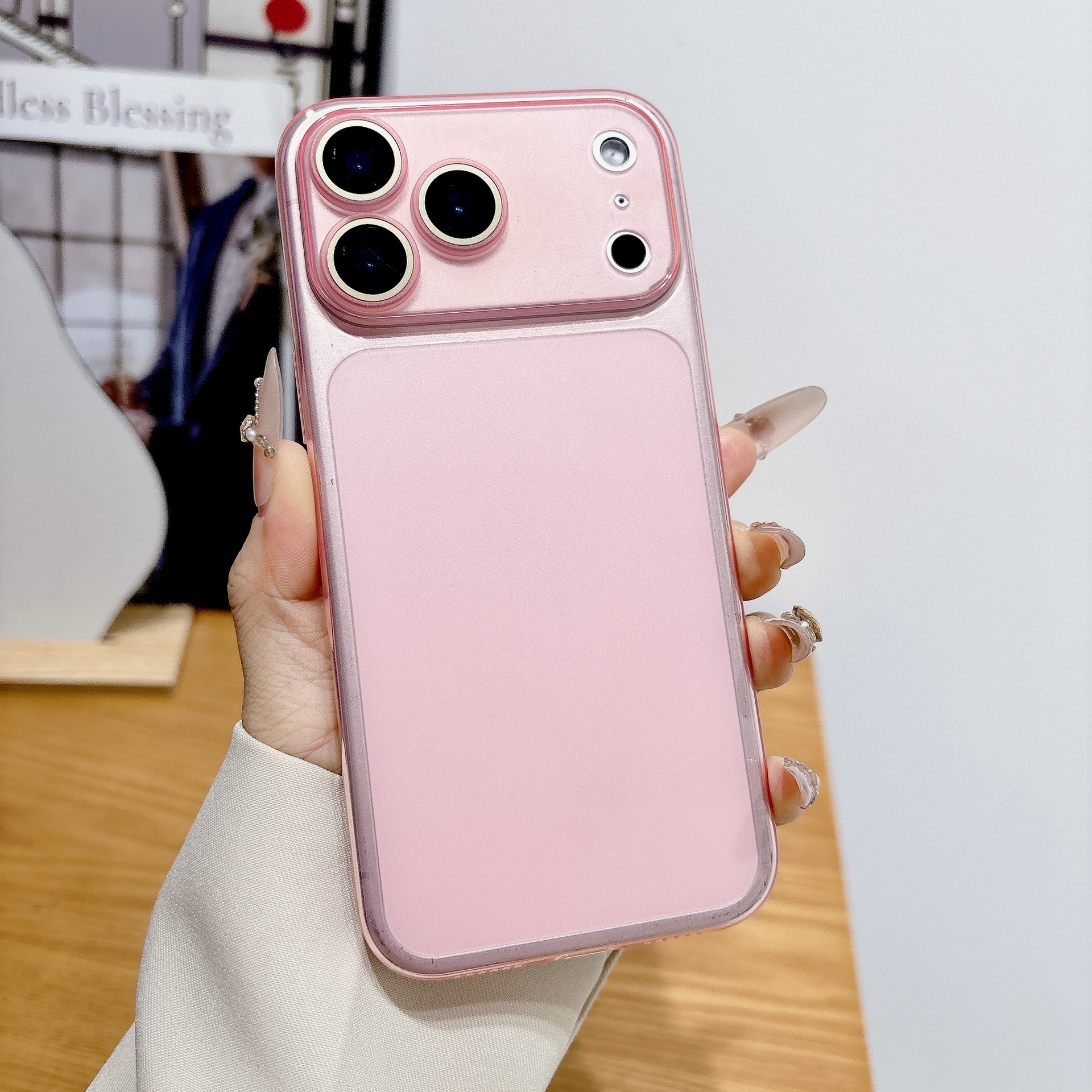 Gran película de lente de ventana para iPhone17PROMAX caso de teléfono 15 manzana 16 esmaltado ultra delgado caso suave transparente