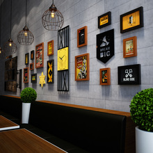 高分子_3464_照片墙混搭组合相框工业风装饰画古希腊特大真钟表