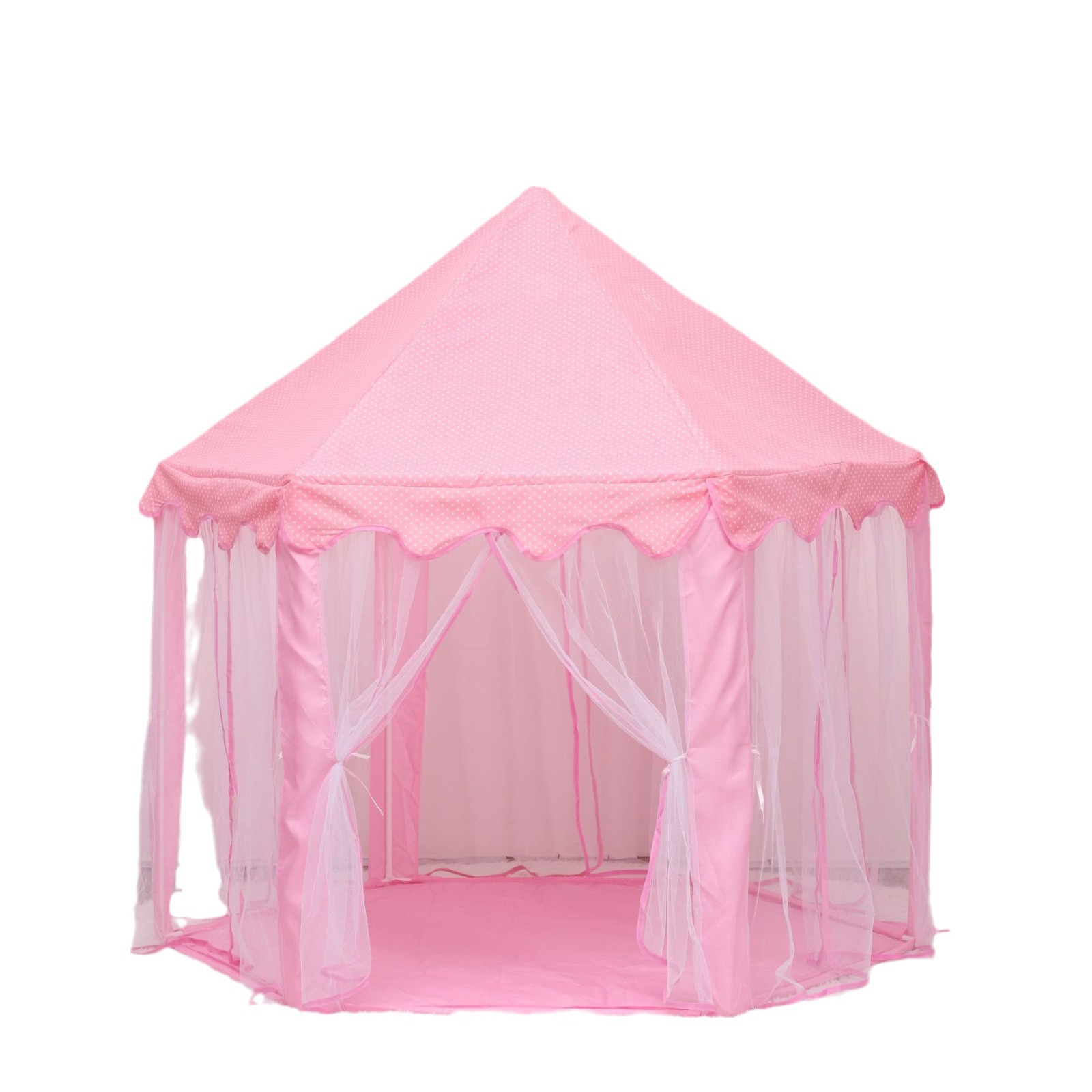 Carpa de juegos hexagonal para niños mosquitos tienda ventilada casa de la princesa interior y exterior tienda de juguetes para bebés