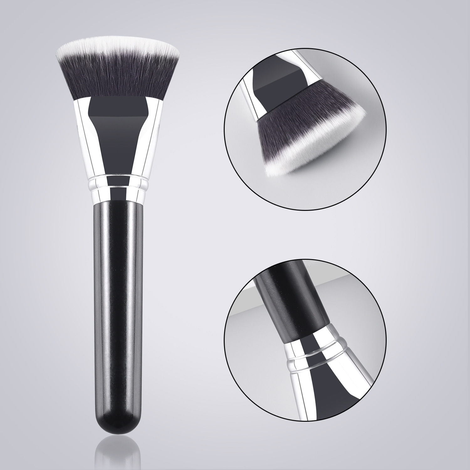 Sombra solo cepillo de maquillaje de alta calidad grande cepillo suelto cepillo de La Fundación cepillo de sombra de ojos cepillo en forma de abanico belleza