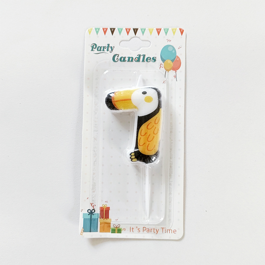 越境創意動物デジタルろうそく0-9漫画誕生日ろうそく子供誕生日誕生日パーティー装飾用品