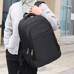 商务双肩包轻便时尚电脑背包高级感男士通勤旅行包大容量学生书包