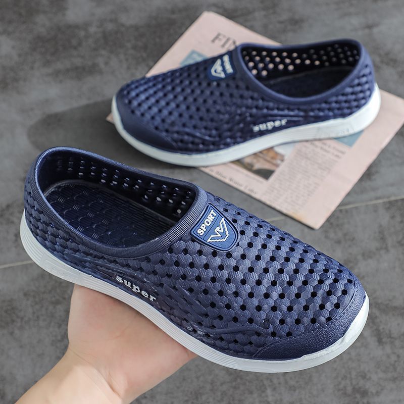 Men's Hiking Shoes with Holes, Summer Outdoor Waterproof Sandals for Men