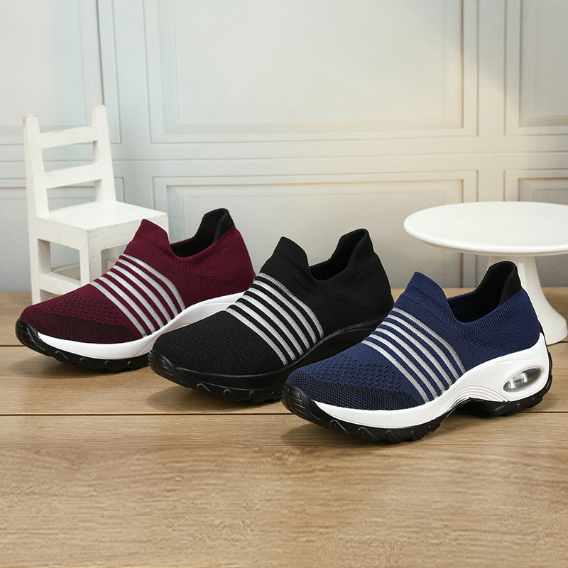 Casual sneakers för damer med luftdämpning och ventilerande mesh_voghion.com