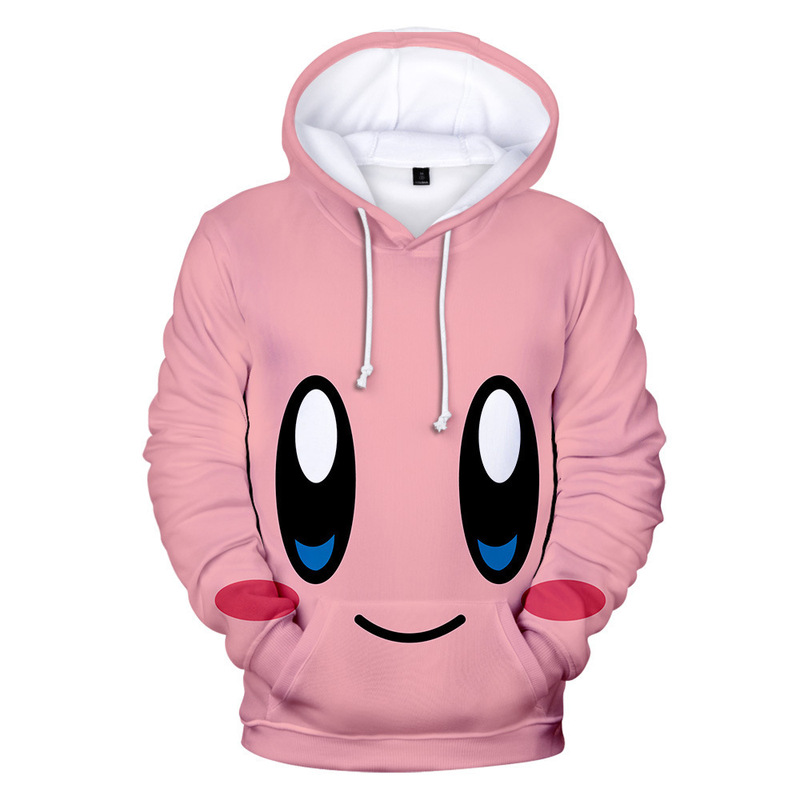 Summer Digital Game Series Kirby Kirby Adult and Children's Clothing 3D Color Printed Hooded Sweatshirt