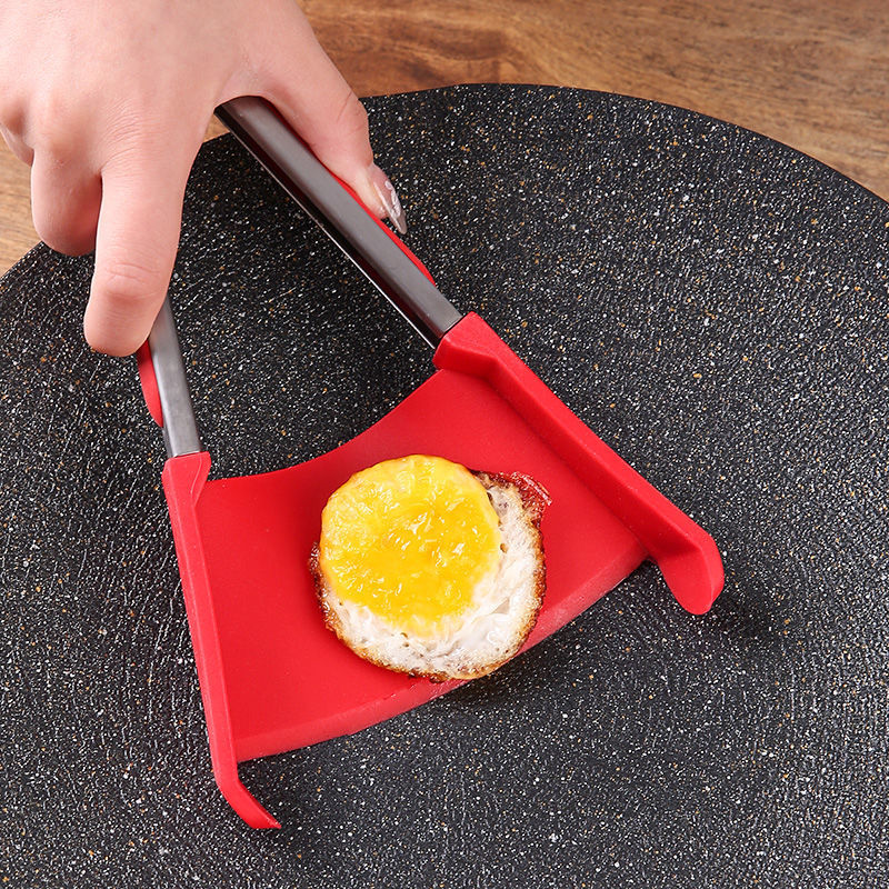 Silicone Non-slip One-piece Barbecue Clip Fan-shaped Retractable One-piece Barbecue Tool Stainless Steel Kitchen Food Clip