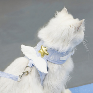 Angel Wings Cat Leash Vest-Style Leash for Dogs and Kittens to Go Out and Prevent Break-Away Pet Supplies