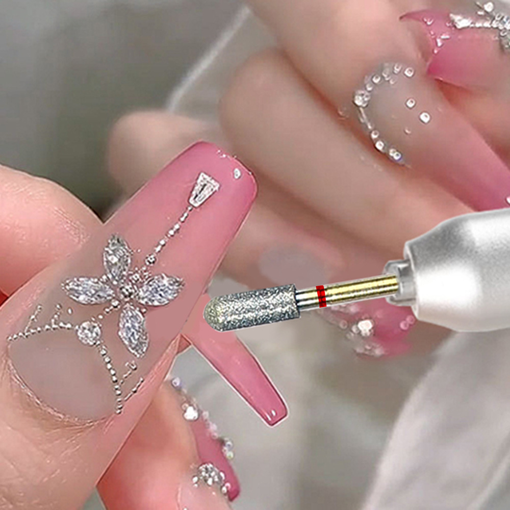 Artículo de uñas de seis piezas pre-tratamiento conjunto de cabeza de molienda de diamante de uñas de venta caliente limpio bolsillo de piel muerta