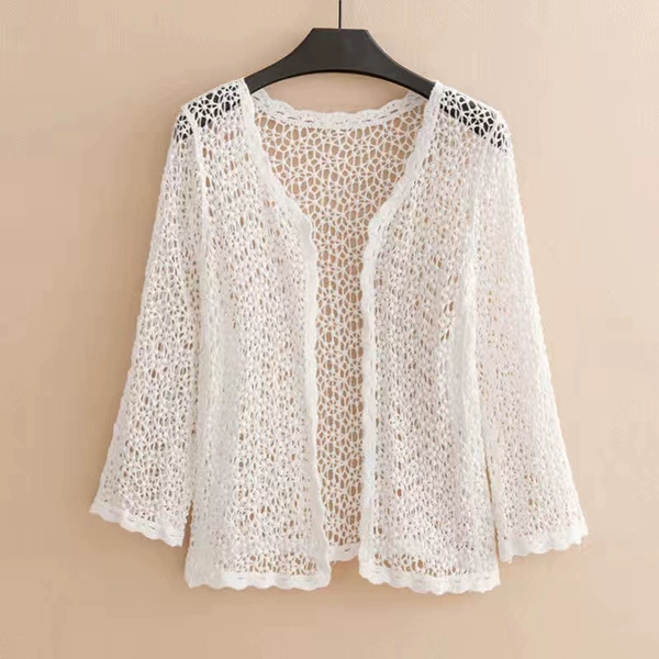 White cardigan