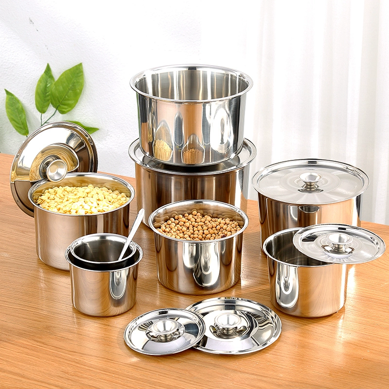 Банка для приправ из нержавеющей стали, коммерческая бочка, чашка, банка для раковины, банка для масла, ароматическая банка для кухни с крышкой, бытовая коробка для приправ Ma Xiao