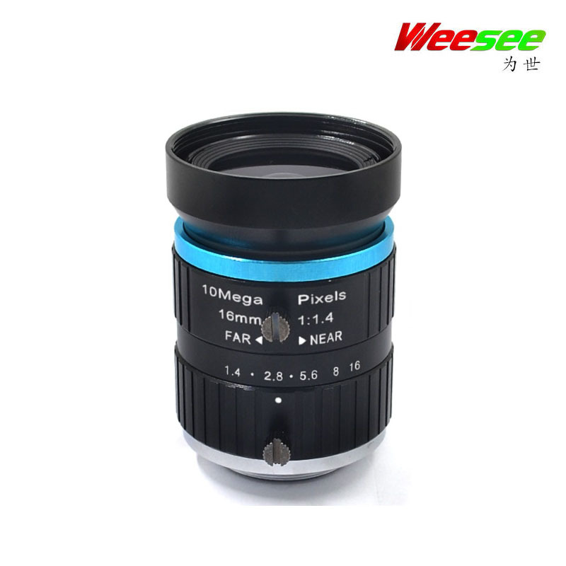 工业镜头 16mm-10MP  C口 一英寸 高清机器视觉道路监控镜头