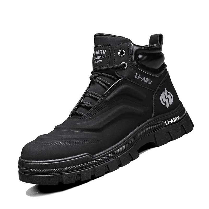 Otoño e invierno nuevo estilo cuero moda retro trabajo al aire libre ocio botas altas marea diaria deportes botas Martin botas de hombre