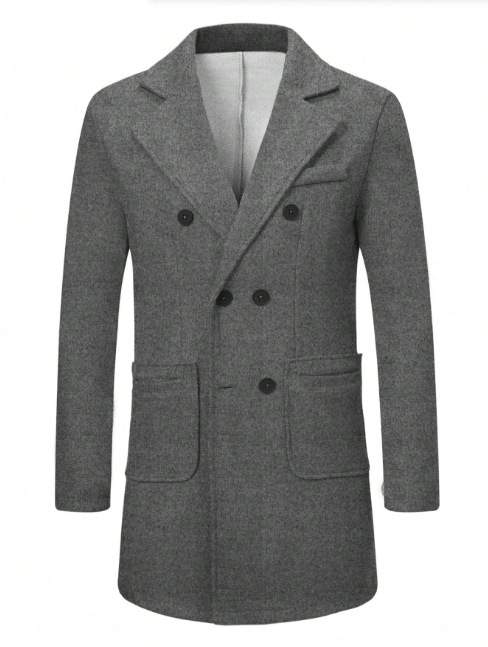 Wollen herenjas trenchcoat voor herfst en winter_voghion.com