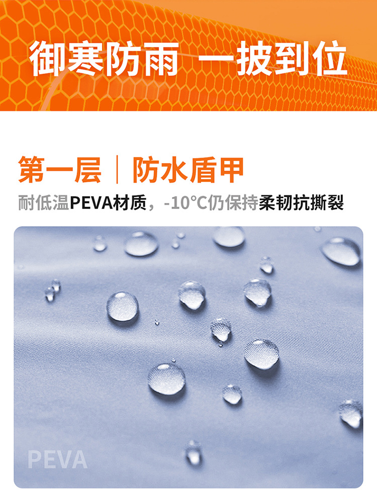 Electric Vehicle Windproof Cover with Fleece Lining, Thickened Cape-Style Motorcycle Waterproof Cover, Universal for All Seasons, Waterproof Membrane, Full Coverage for Winter