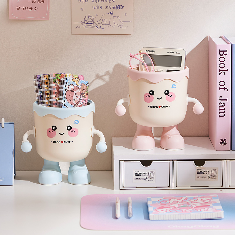 Cute Desktop Trash Can Mini Storage Box with Lid, High-Looking Office Dormitory Desktop Paper Basket Storage Bucket Cute Desktop Trash Can Mini Storage Box with Lid, High-Looking Office Dormitory Desktop Paper Basket Storage Bucket