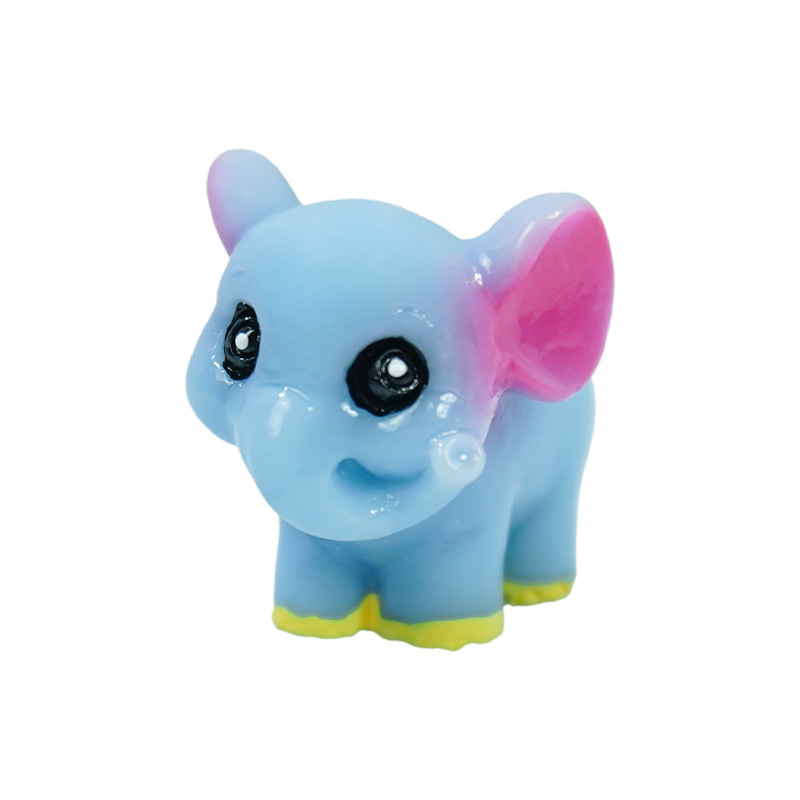 Lindo elefante resina pequeño animal adorno micro paisaje jardinería decoración de paisajismo de bricolaje nuevo mini elefante púrpura