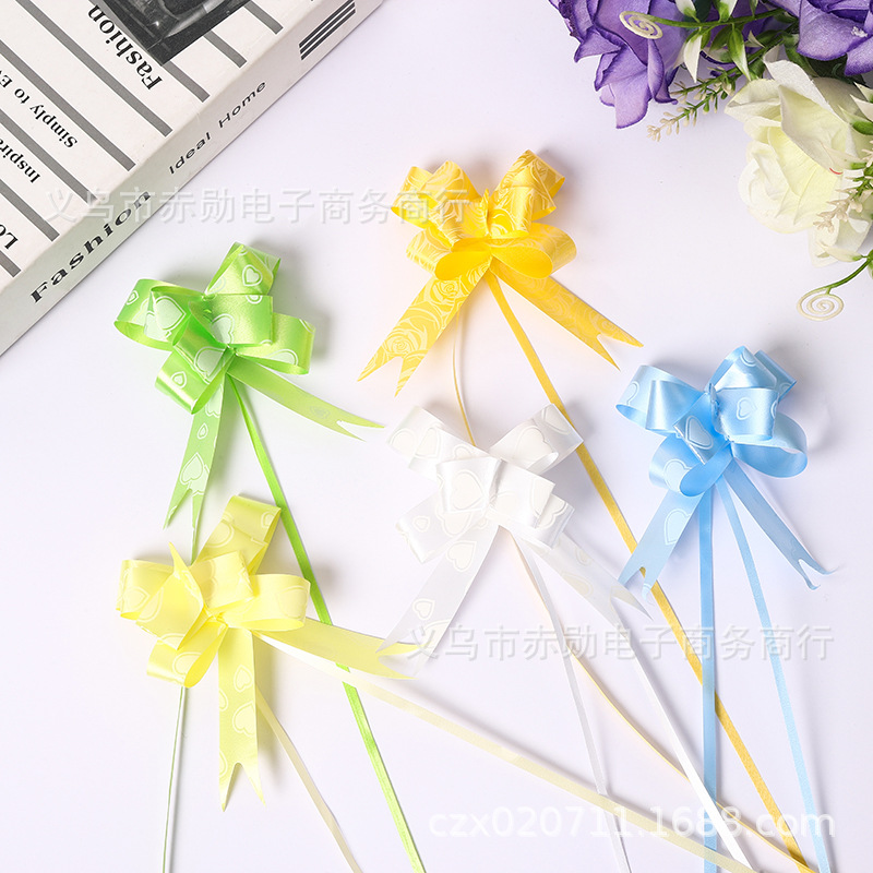 23 arco mano tire flor boda coche decoración regalo embalaje corbata flor bonsai decoración tire flor cinta al por mayor