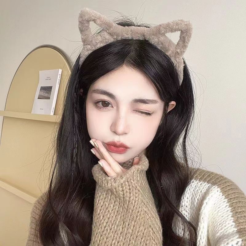 可爱镂空猫耳朵发箍女洗脸发捆发旅头箍2025新款网红发卡猫咪头饰|undefined