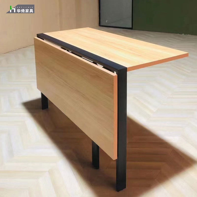 Folding Training Table and Chair Combination Mobile Splicing Conference Table Long Table Canteen Dining Table Multi-Functional Office Desk Rollover