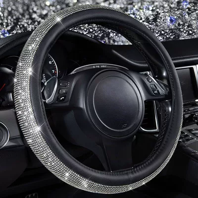 Steering wheel cover Steering Wheel Cover Amazon Hot-Selling - white-diamond-38cm