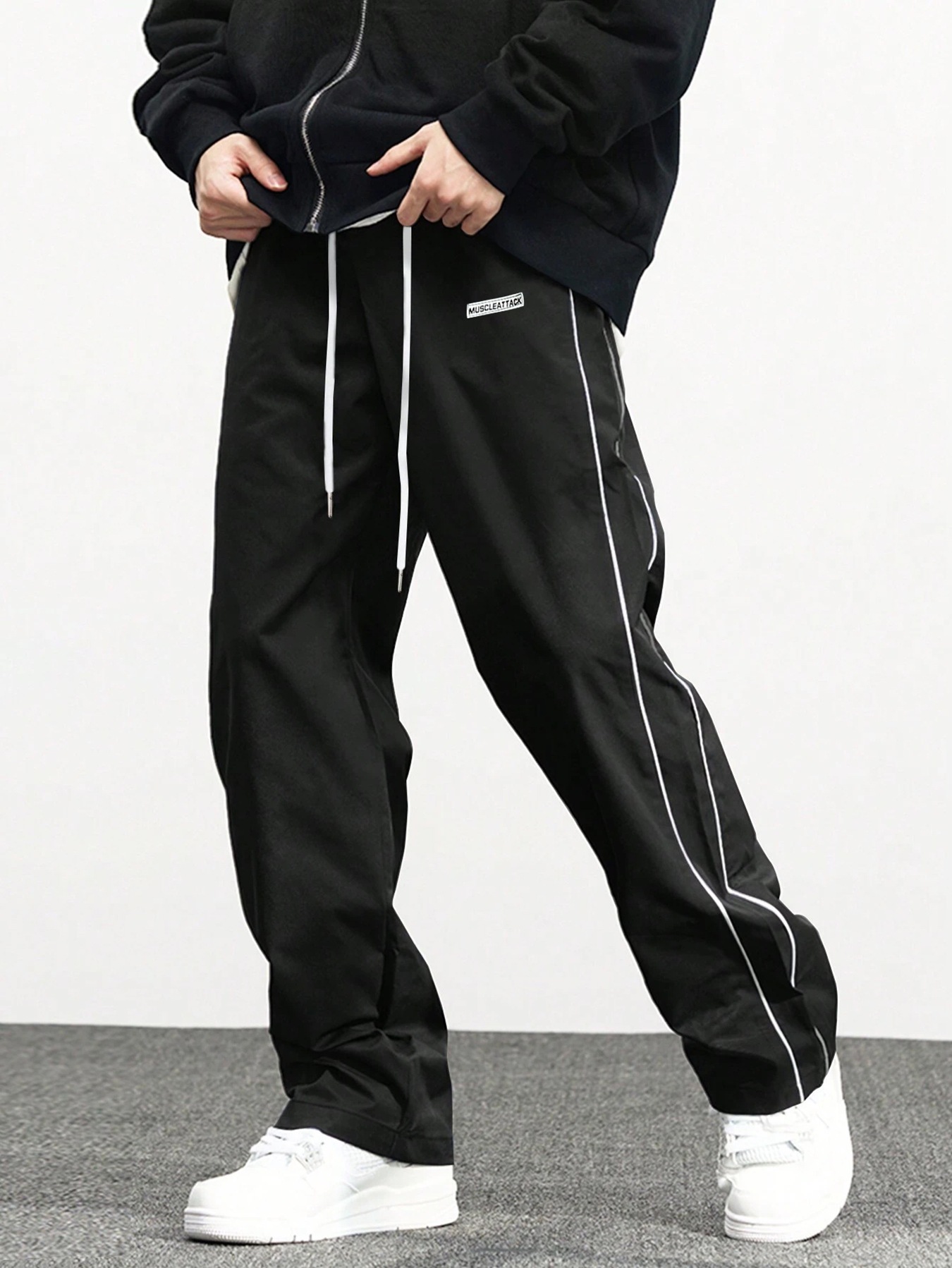 Men's Casual Jogger Pants Retro Style High Street Fashion Trousers_voghion.com