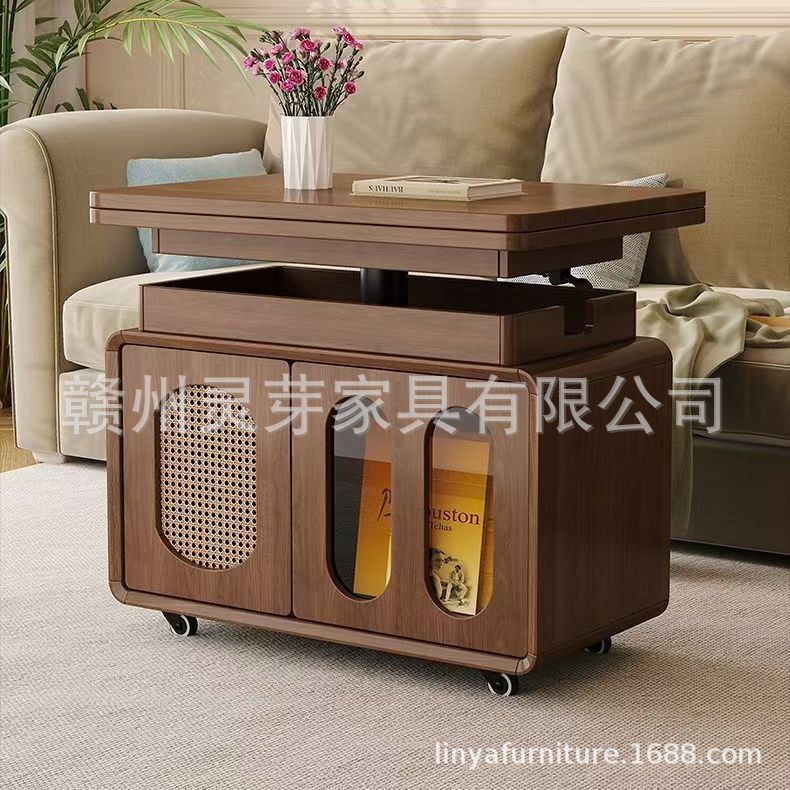 J 호두색상(리프팅 접이식 테이블 상판) 모두 원목