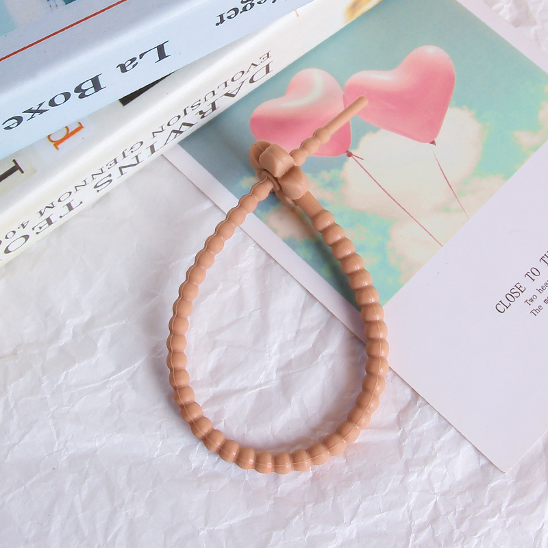 25cm colorido pequeña flor de silicona cuerda DIY joyería llavero accesorios auto-bloqueo cordón Correa cordón corbata