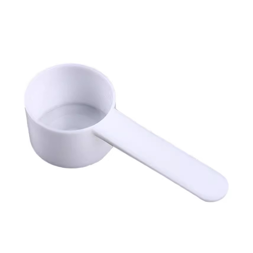 Gıda sınıfı 10g 20ml kaşık şeffaf PP plastik ölçüm kaşığı süt tozu kaşığı düz tabanlı ölçekli kaşık karıştırma ölçüm kaşığı