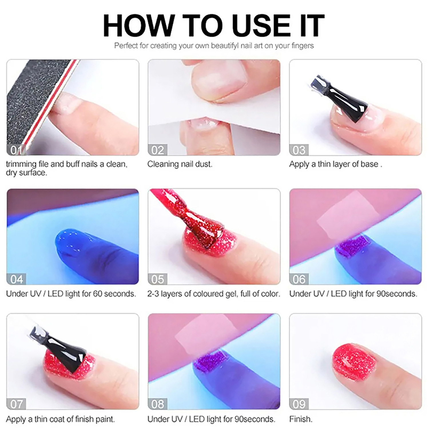 Esmalte de Uñas Gel Blanco Lechoso Degradado Secado para Salón de Uñas